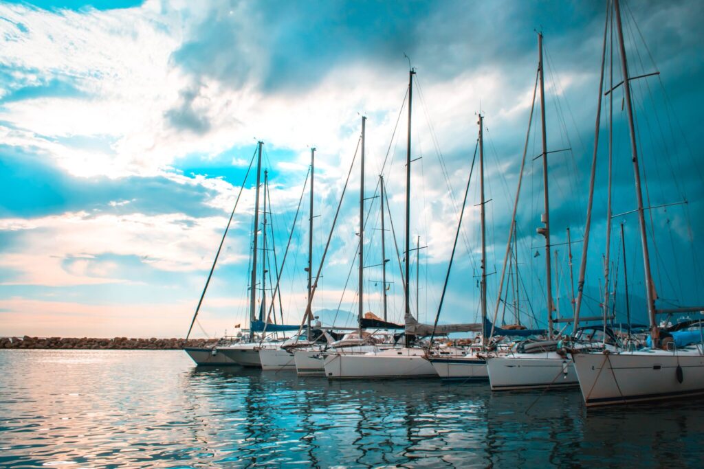Sailboats in Marina