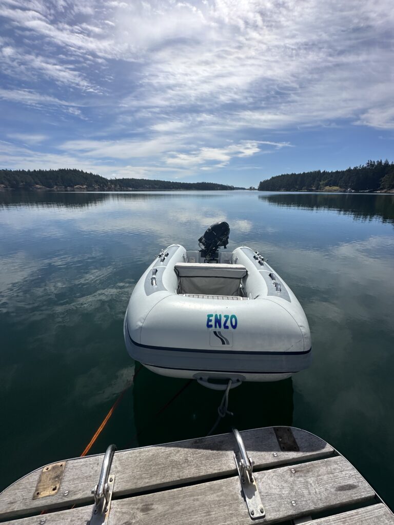 Enzo our Highfield Dinghy